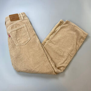 Levi’s Corduroy Pants 26 Brown Ribcage Straight Ankle Wide Rib Premium Big E